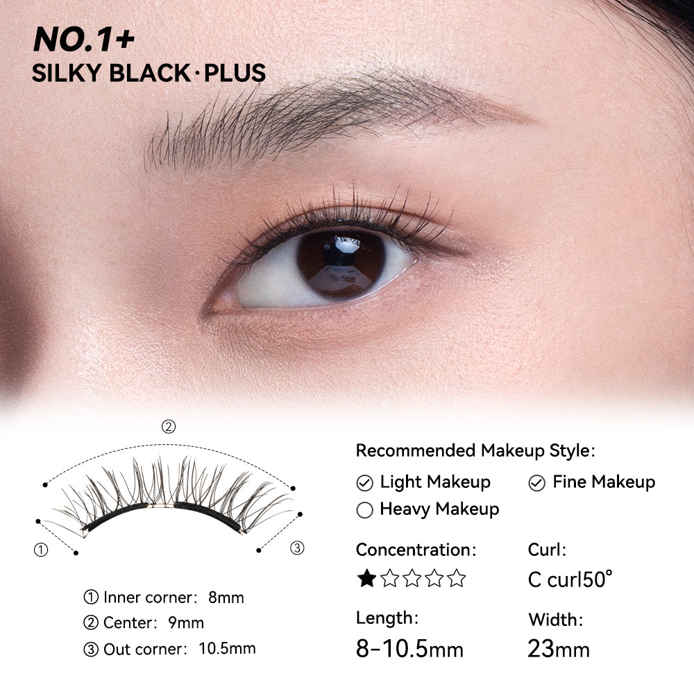 WOSADO® NO.1+ Silky Black Plus Soft Magnetic Eyelashes
