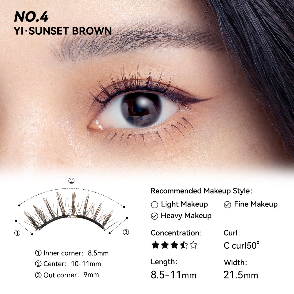 WOSADO® NO.4 Sunset Brown Soft Magnetic Eyelashes