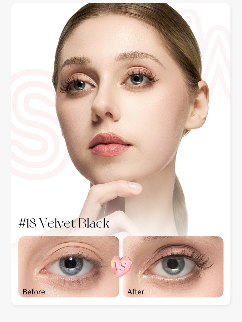 WOSADO® NO.18 VELVET Black Soft Magnetic Eyelashes - Upgraded All-in-One Box