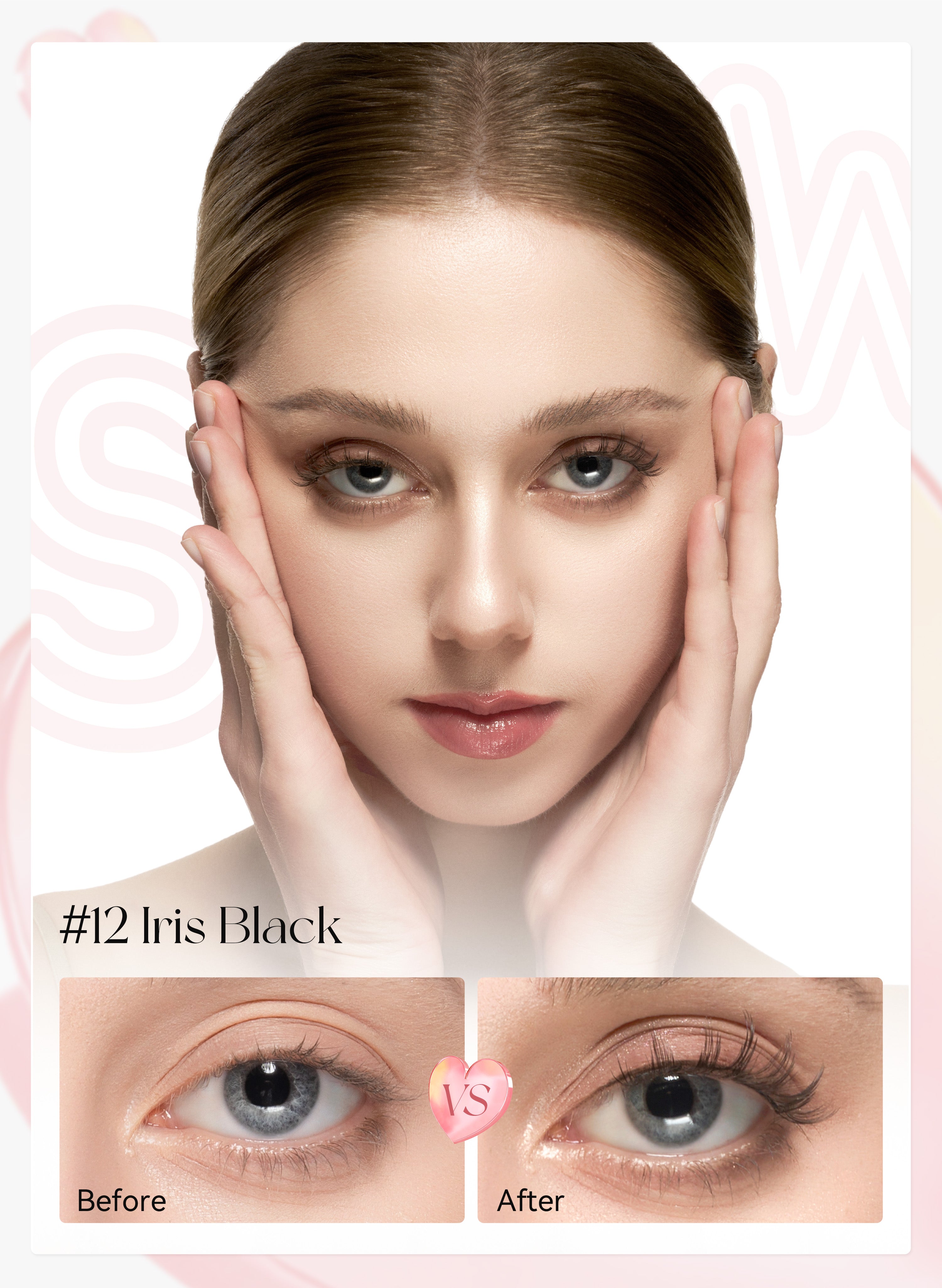 WOSADO® NO.12 Iris Black Soft Magnetic Eyelashes – Upgraded All-in-One Box