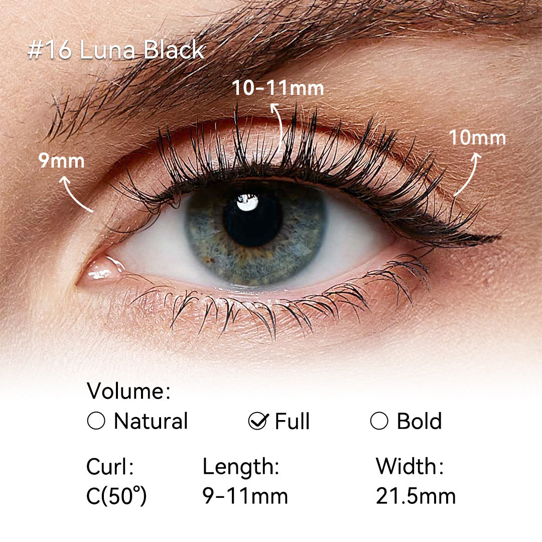 NO.16 LUNA BLACK Soft Magnetic Eyelashes – WOSADO Offical Store