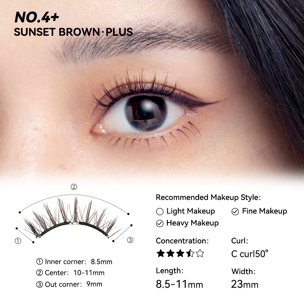 WOSADO® Sunset Brown Plus Soft Magnetic Eyelashes