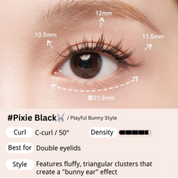 WOSADO VIP Exclusive Style - Pixie Black Soft Magnetic Eyelashes - Upgraded All-in-One Box