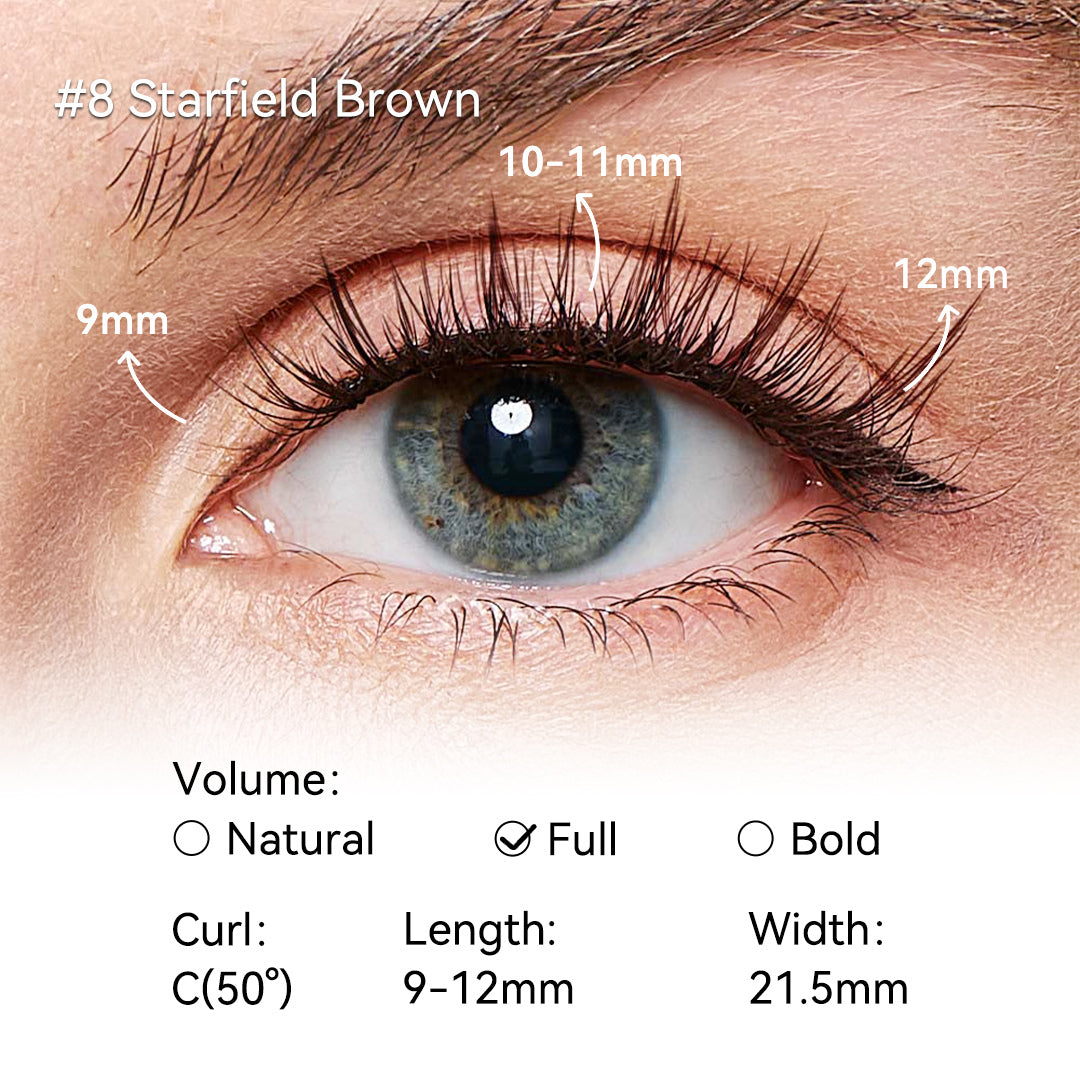 NO.8 Starfield Brown Soft Magnetic Eyelashes