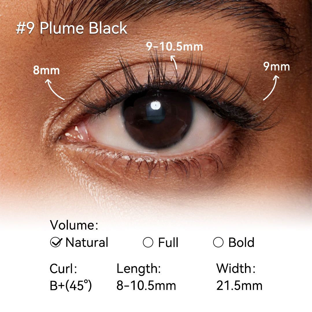 NO.9 Plume Black Soft Magnetic Eyelashes