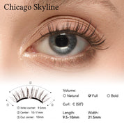 WOSADO VIP Exclusive Style - Chicago Skyline Soft Magnetic Eyelashes - Upgraded All-in-One Box