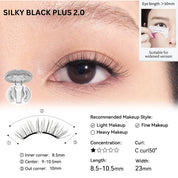 WOSADO® Silky Black 2.0 Soft Magnetic Eyelashes – Upgraded All-in-One Box