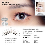 WOSADO® NO.4+ Sunset Brown Plus Soft Magnetic Eyelashes – Upgraded All-in-One Box