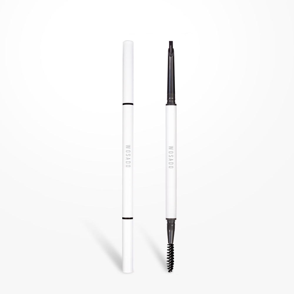 WOSADO Ultra-Fine Sword Shaping Eyebrow Pencil in Star Rock Gray with built-in spoolie brush